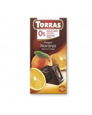 XOCOLATA NEGRA-TARONJA S/A DE 75 GRMS. TORRAS