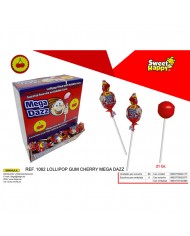 LOLLIPOP GUM CHERRY MEGA DAZZ
