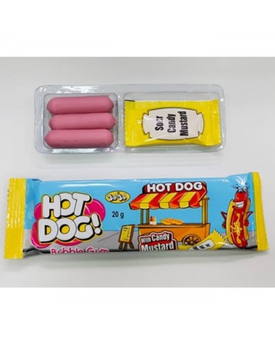 HOT DOG WITH CANDY MUSTARD