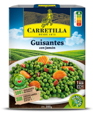GUISANTES CON JAMÓN CARRETILLA